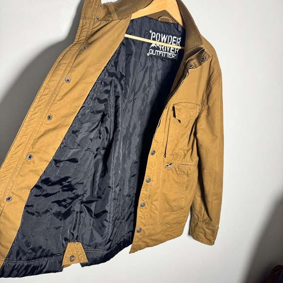 Powder River Outfitters Men's Cotton Utility Jacket Sz in Tan Khaki M - Picture 4 of 9